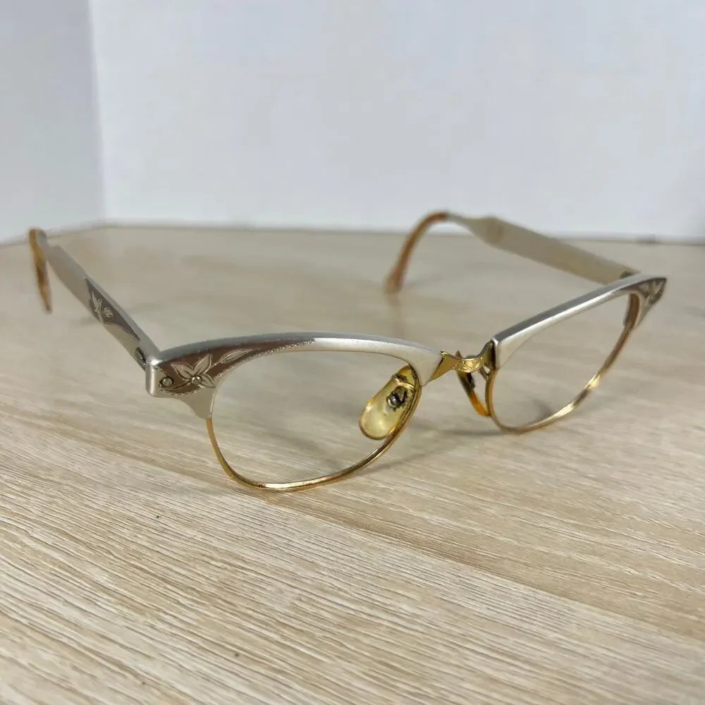 Vintage Artcraft Aluminum 1/10 12K GF Eyeglasses 4 1/4 - 5 1/2 Frames 44-20